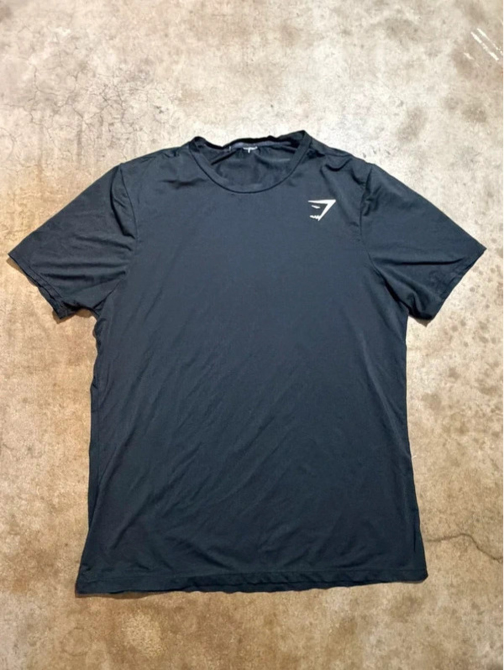Black gym shark seamless shirt